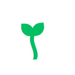 Abstract Green Line Art Minimal Design, Simple freeform green line stroke creating abstract modern artistic shape.