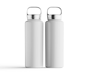 3d render water bottle white color for mockup collection