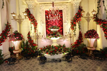 Luxurious indian wedding stage decoration