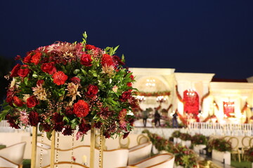 luxurious indian wedding stage decoration