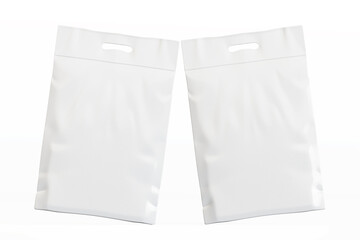 Bag plastic white color 3d render for mockup collection