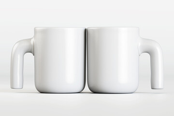 3d render mug or cup white color isolated on background for mockup collection