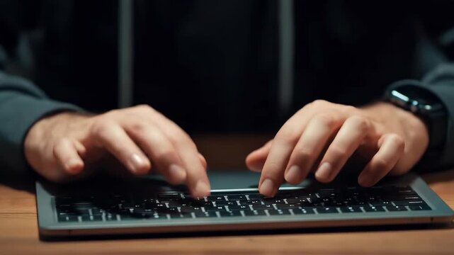 Anonymous Hacker in the Shadows. Video Generative AI.