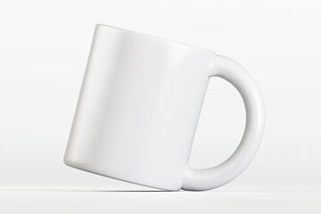 3d render mug or cup white color isolated on background for mockup collection