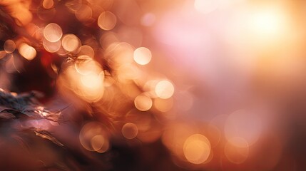 Fototapeta premium Soft Bokeh Background with Warm Colors and Gentle Lights for Photography and Design Projects