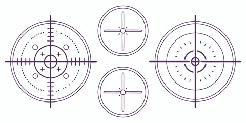 Various Scope Reticle Designs for Targeting Precision and Accuracy