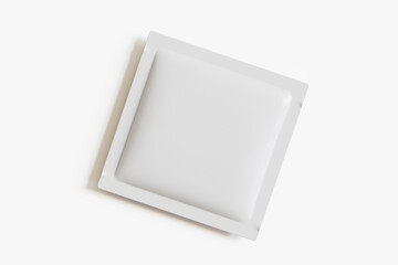 Sachet packaging mockup white color