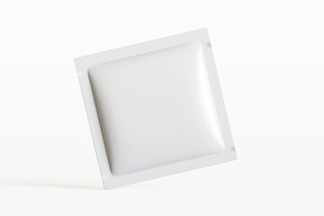 Sachet packaging mockup white color