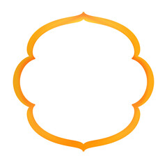 Arch gold yellow frame  design for Indian festival and wedding invitation