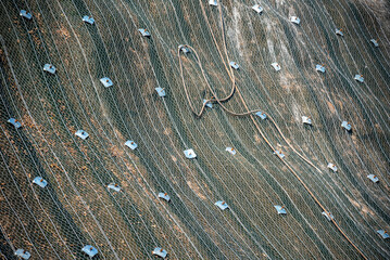 Slope Protection Mesh on the Serra Between Itaara and Santa Maria, RS, Brazil