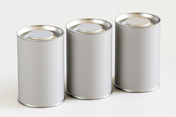 3D Render tea packaging mockup white color