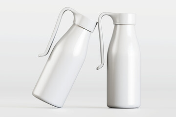 Realistic 3d render water bottle isolated on white background