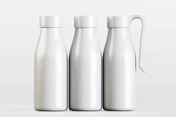 Realistic 3d render water bottle isolated on white background