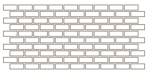 Brick wall texture. Seamless pattern with repeating brick wall. Background with interior or exterior of building. Design element for banner. Flat hand drawn vector illustration in eps 10.