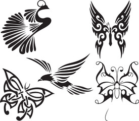 set of vector tattoo