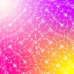 Vibrant Purple to Orange Crystalline Abstract Burst