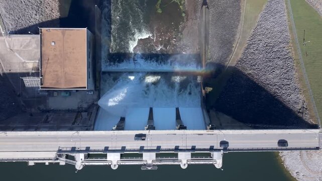 J. Percy Prist Dam and Reservoir - birdseye