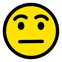 Fototapeta premium 無表情のアイコンイラスト