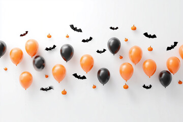 호박과 박쥐가 섞인 풍선 가랜드