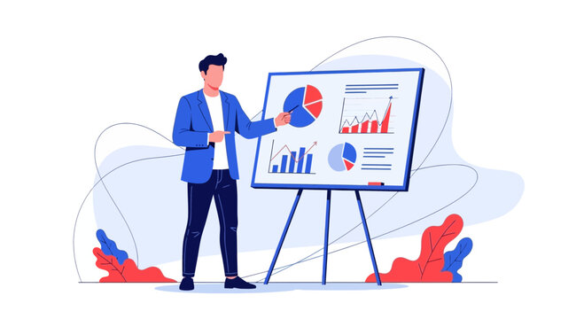 Informative Business Presentation Depicting Data Analysis And Strategic Planning Insights