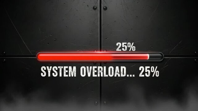 System Overload Progress Bar at 25 loading downloading