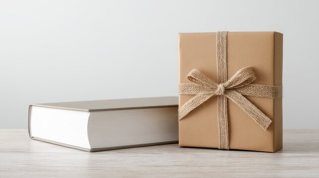 Beautifully wrapped book with elegant bow perfect gift for reading enthusiasts and special occasions.