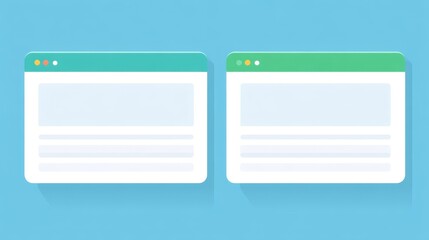 Dual page information icon green and white graphic for data representation and digital content management system.