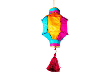 Obraz premium Colorful indian lantern diwali decoration hanging traditional light festival