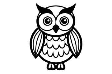 cute christmas kids owl silhouette