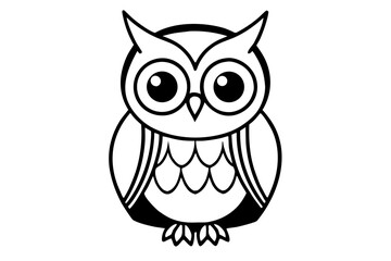 cute christmas kids owl silhouette