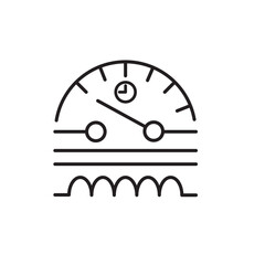 timer relay switch line icon vector element design template