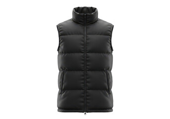 Stylish Black Sleeveless Puffer Vest for Cold Weather Fashion and Outdoor Activities