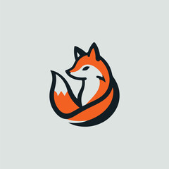 Obraz premium Fox Kitsune Logo