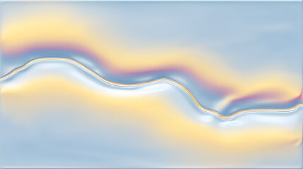 Shiny plastic surface represents digital aesthetic in hyper-saturated color gradients