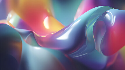 Bright plastic composition captures liquid motion in hyper-saturated color gradients