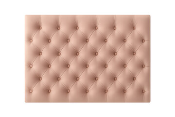 Obraz premium Pink tufted headboard upholstery texture transparent background