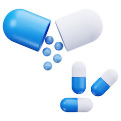 Blue Capsule Medicine Pack