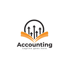 Simple Accounting Book Business Logo Design Template