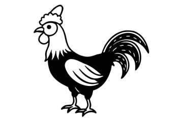 rooster christmas hat silhouette