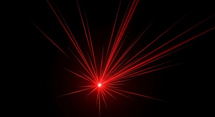 Red radiating lines from a central point