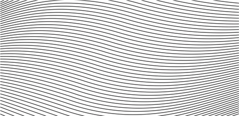 Abstract Black Wavy Line Pattern Background, Minimal Geometric Optical Art Design.