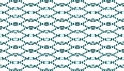 Seamless geometric line pattern in teal color, abstract modern background with repetitive diamond and wave shapes for decoration or textile design