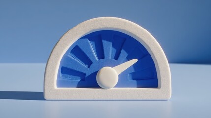 Clock crafted from white and blue materials representing sentiment radar dashboard for real-time insights