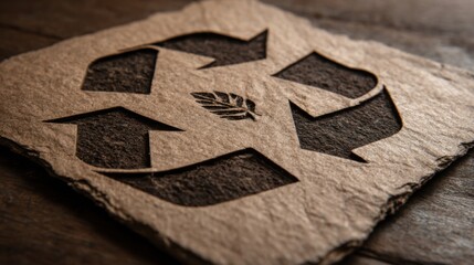 Recal with leaf design exemplifying the circular economy model concept in sustainable practices and infographics