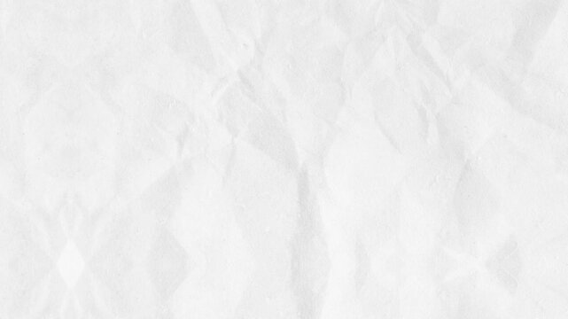 Close up of white paper texture with folds and creases creating abstract backgrounds