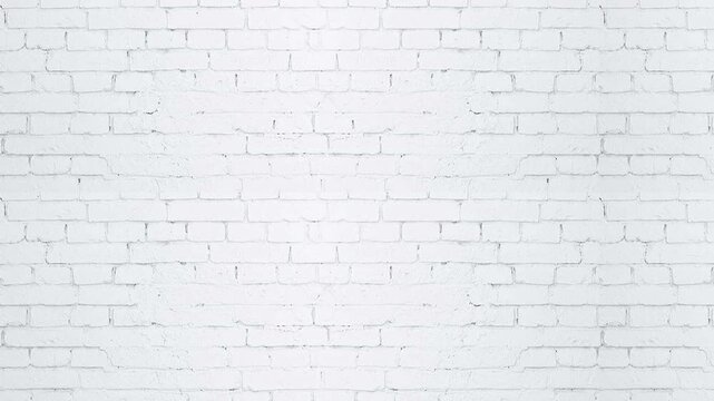 White painted brick wall texture showing a rustic and aged appearance suitable as a background