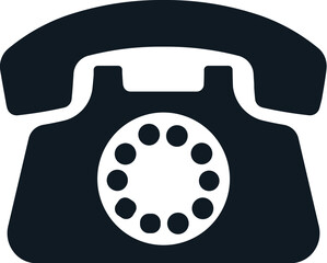 Telephone Icon (Retro/Dial Phone)