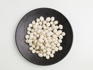 Breaded peanut on white background