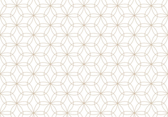 輪違い麻の葉　シームレスパターン　和柄