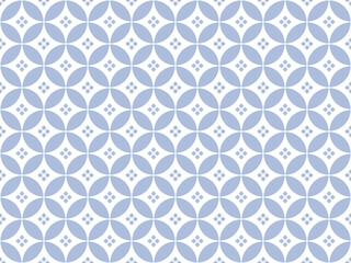 七宝と菱　シームレスパターン　和柄